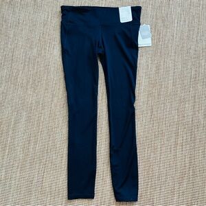 New Gap Fit Women’s Regular Rise Leggings Blue Medium Moisture Wicking Stretch